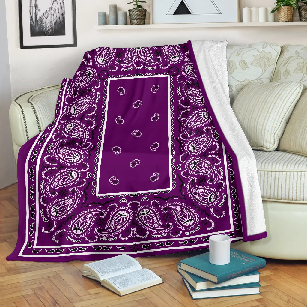 Ultra Plush Wild Plums Bandana Premium Blanket