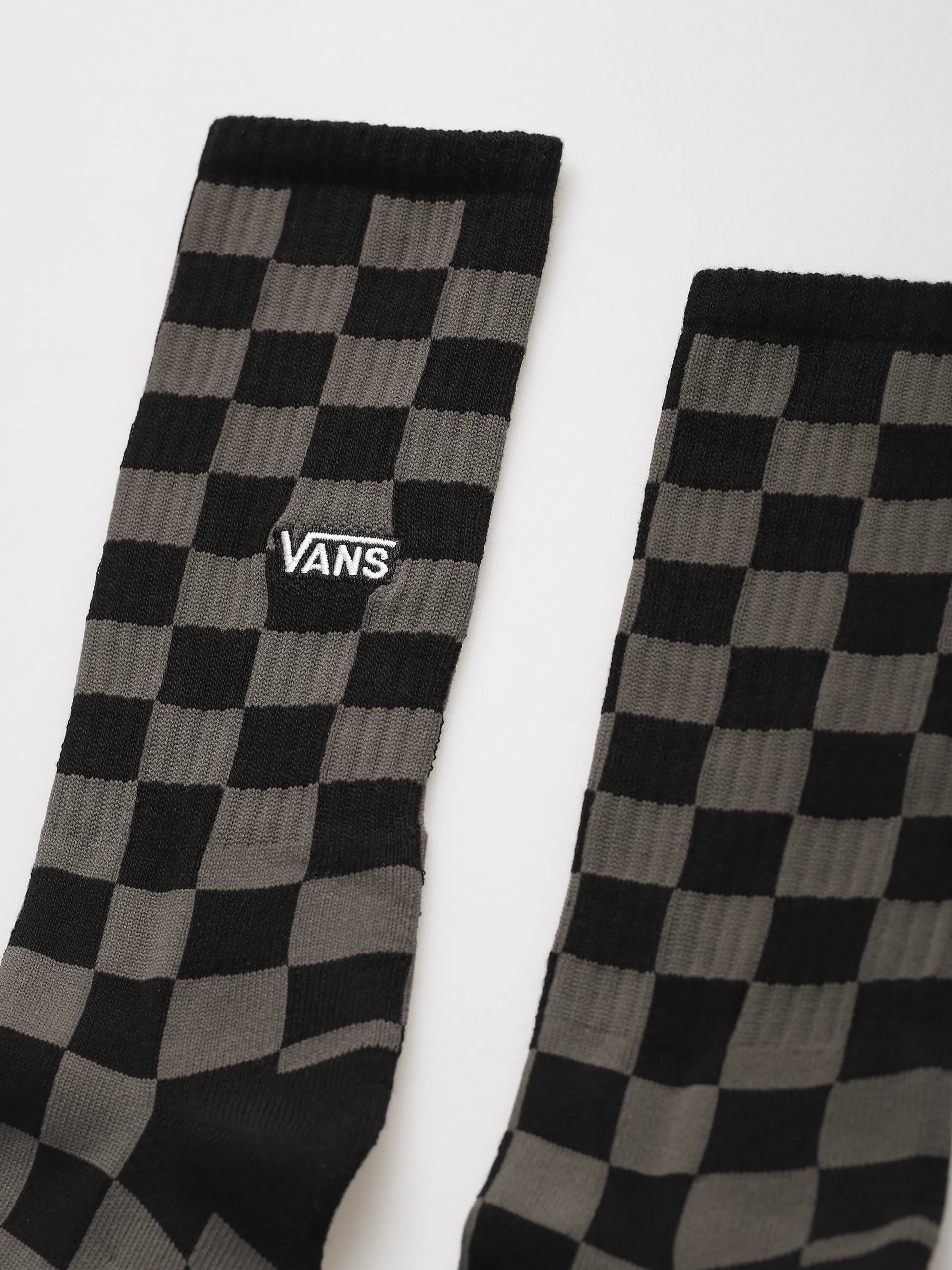 Vans Checkerboard Crew Socks (black/charcoal)