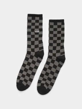 Vans Checkerboard Crew Socks (black/charcoal)