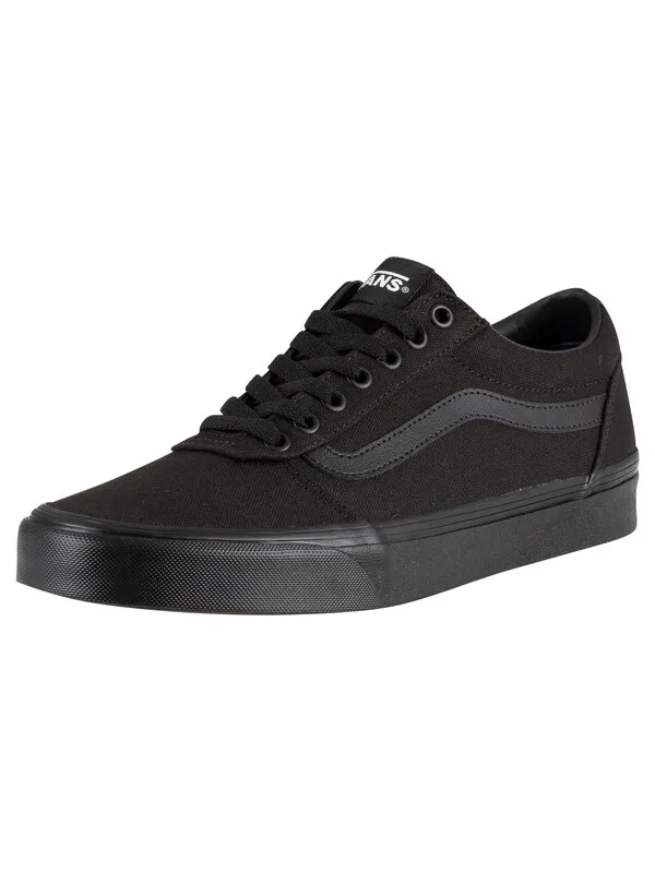 Vans Ward Canvas Trainers - Black/Black