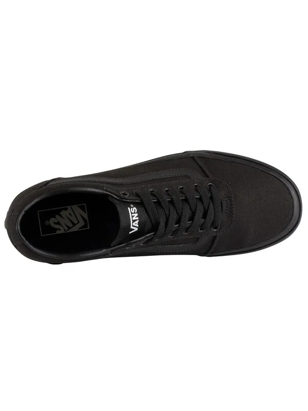 Vans Ward Canvas Trainers - Black/Black