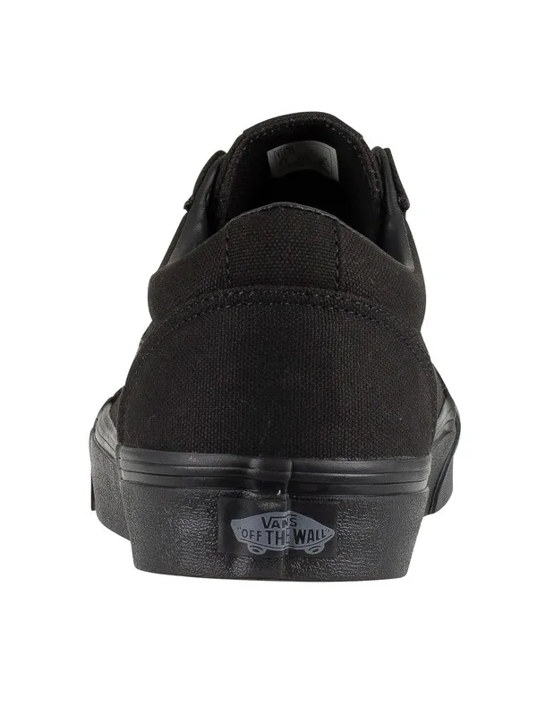 Vans Ward Canvas Trainers - Black/Black