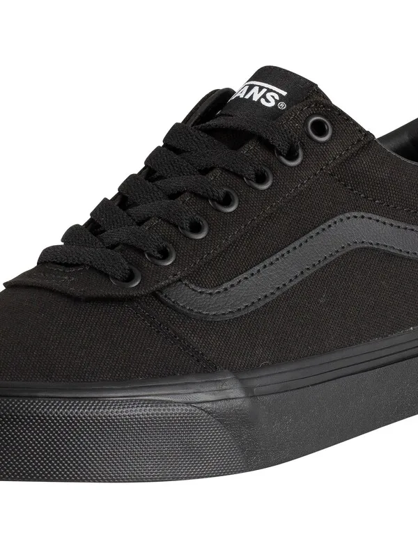 Vans Ward Canvas Trainers - Black/Black