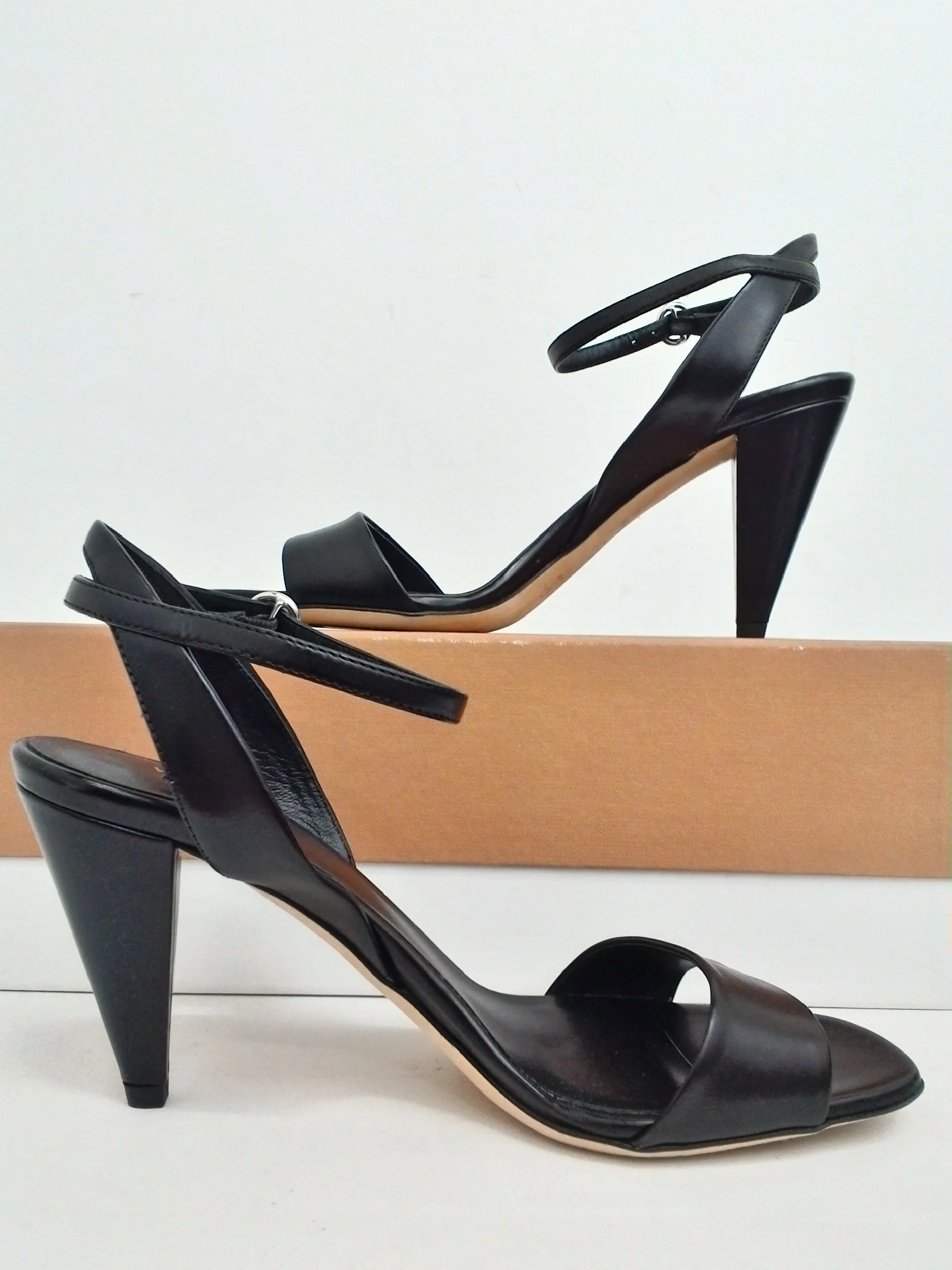 Via Spiga Women's Ria Black Heeled Sandals Size 6.5, 7, 8.5, 9 & 9.5