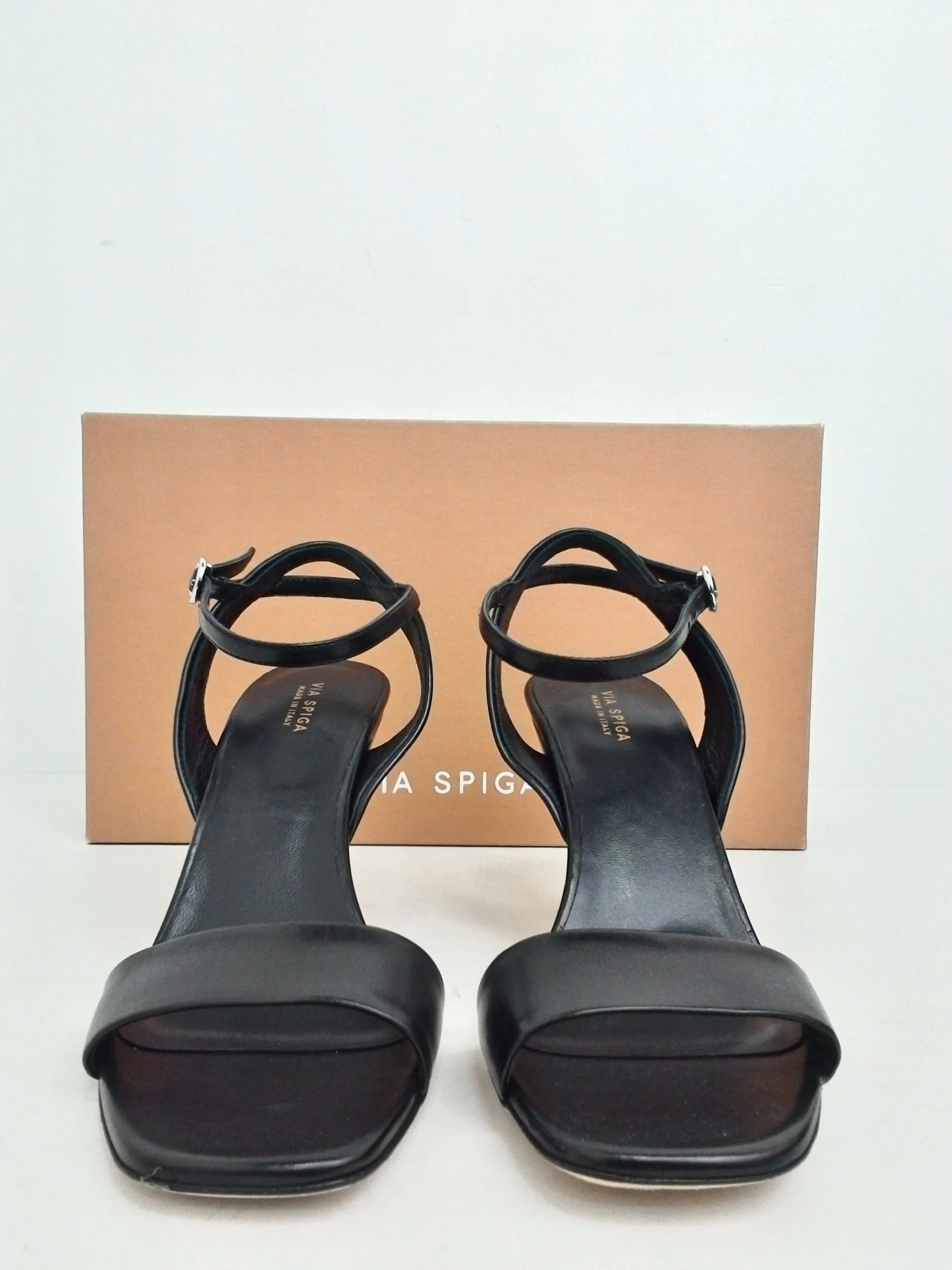 Via Spiga Women's Ria Black Heeled Sandals Size 6.5, 7, 8.5, 9 & 9.5