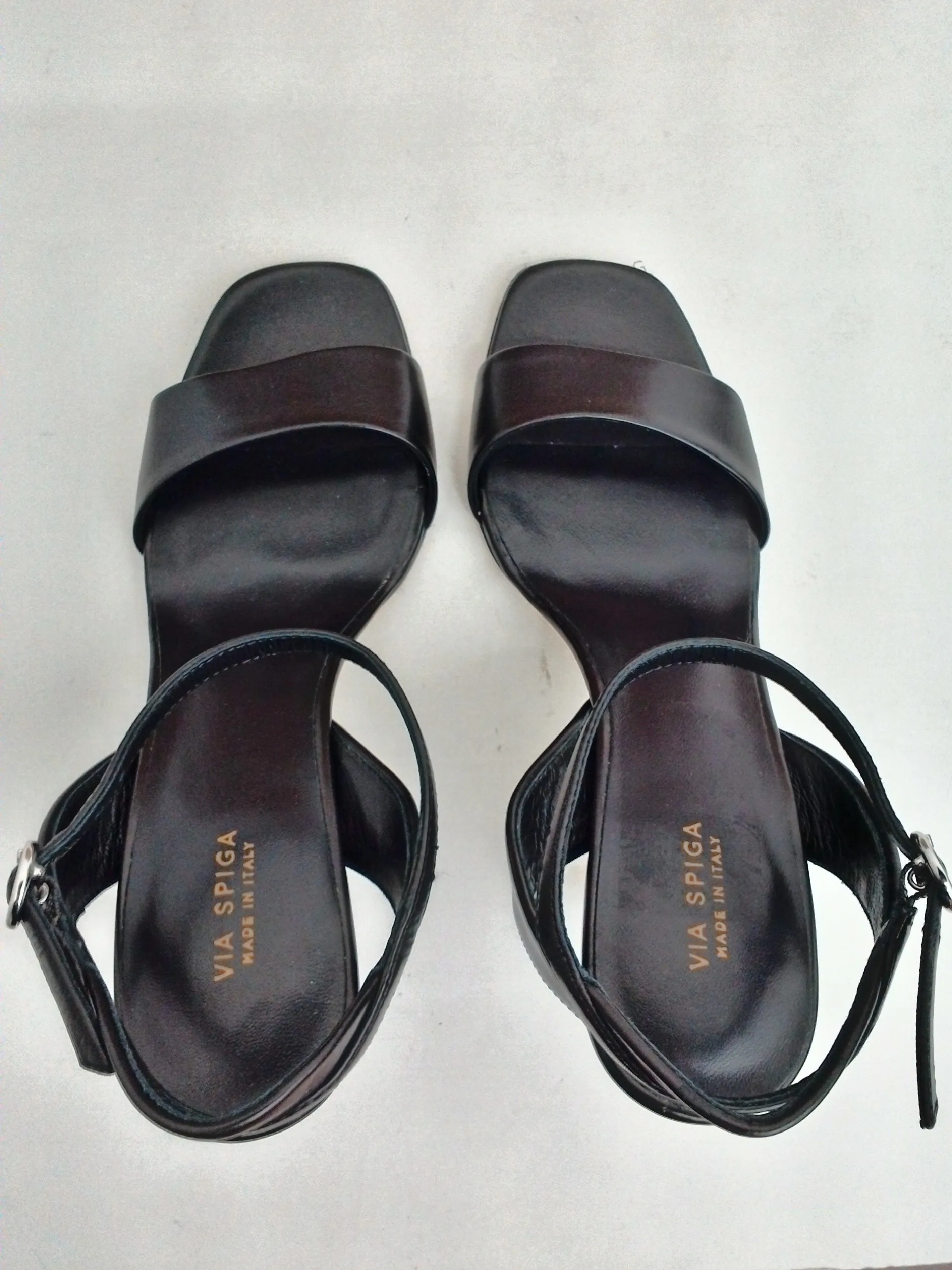 Via Spiga Women's Ria Black Heeled Sandals Size 6.5, 7, 8.5, 9 & 9.5