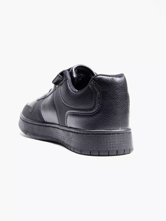 Victory  Junior Boys Black Court Velcro Trainers