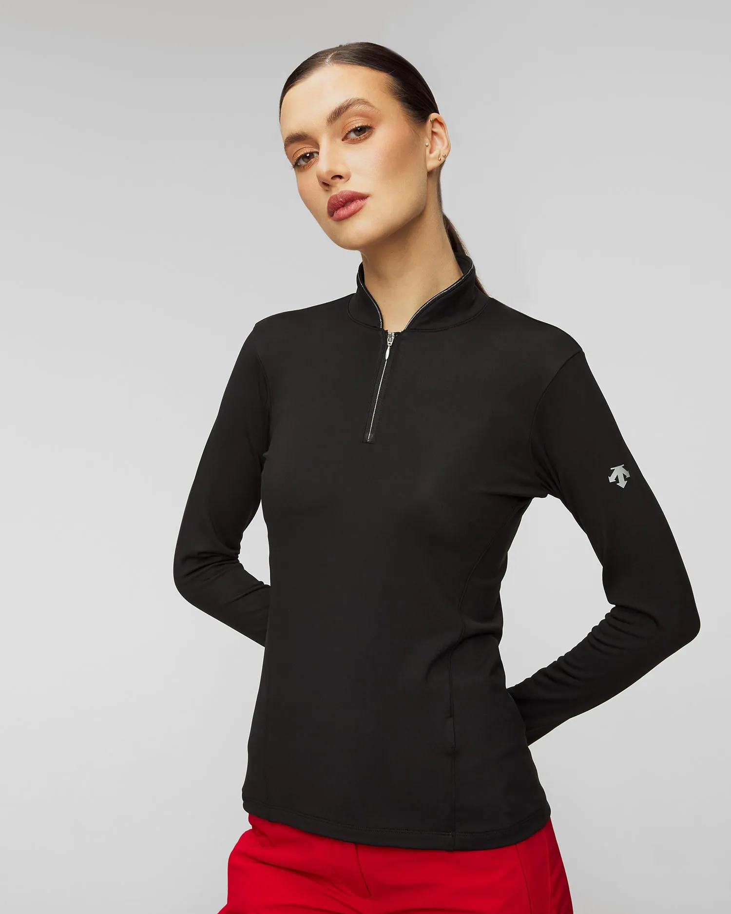 W omen's unzipped turtleneck Descente Carla  DWWWGB30-blk