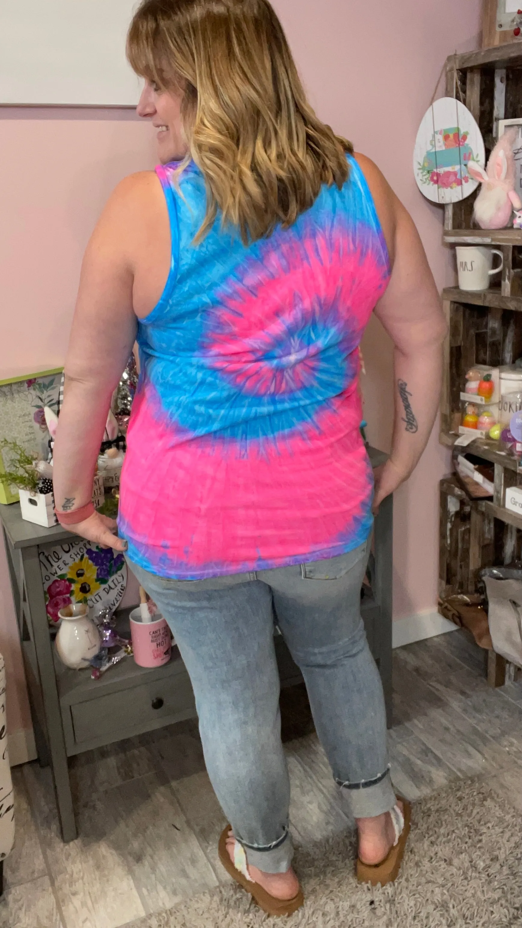 Weekend Vibes Tie-Dye Tank