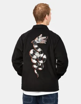 Welcome x Beetlejuice Sandworm Embroidered Corduroy Coach Jacket - Black