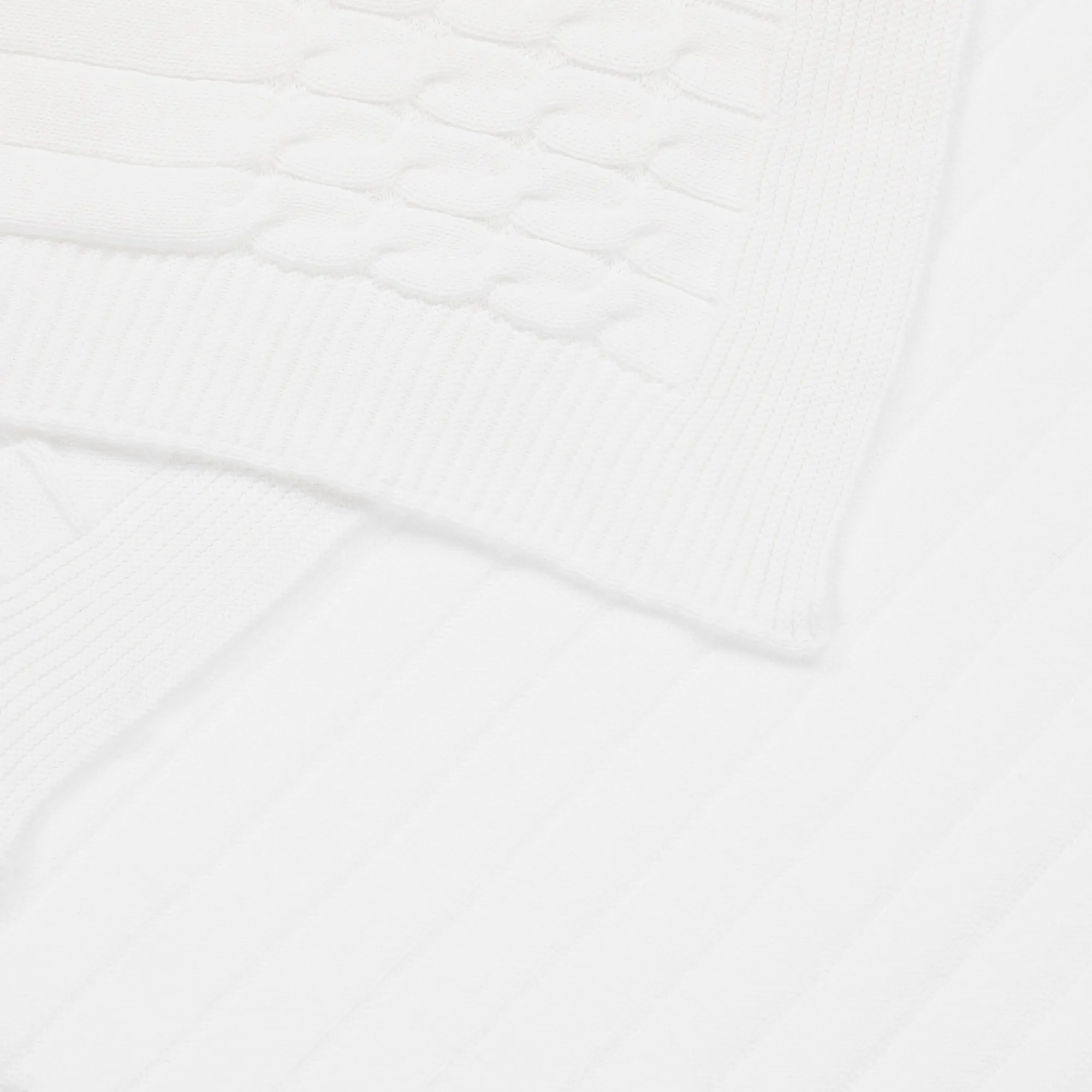 White Knitted Cotton Blanket (96cm)