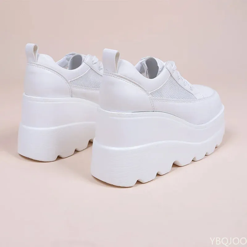 White Sneakers Women's Platform