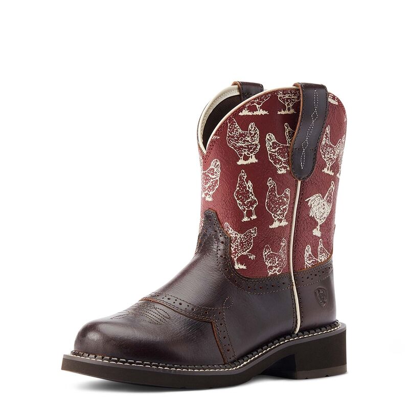 Women's Fatbaby Heritage Farrah Western Boot in Brown