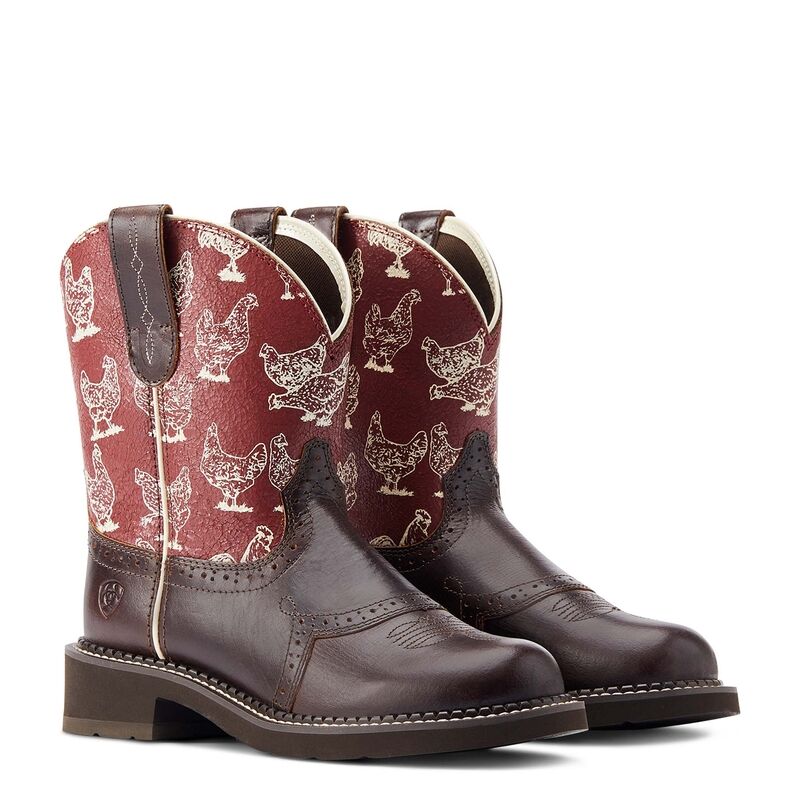 Women's Fatbaby Heritage Farrah Western Boot in Brown