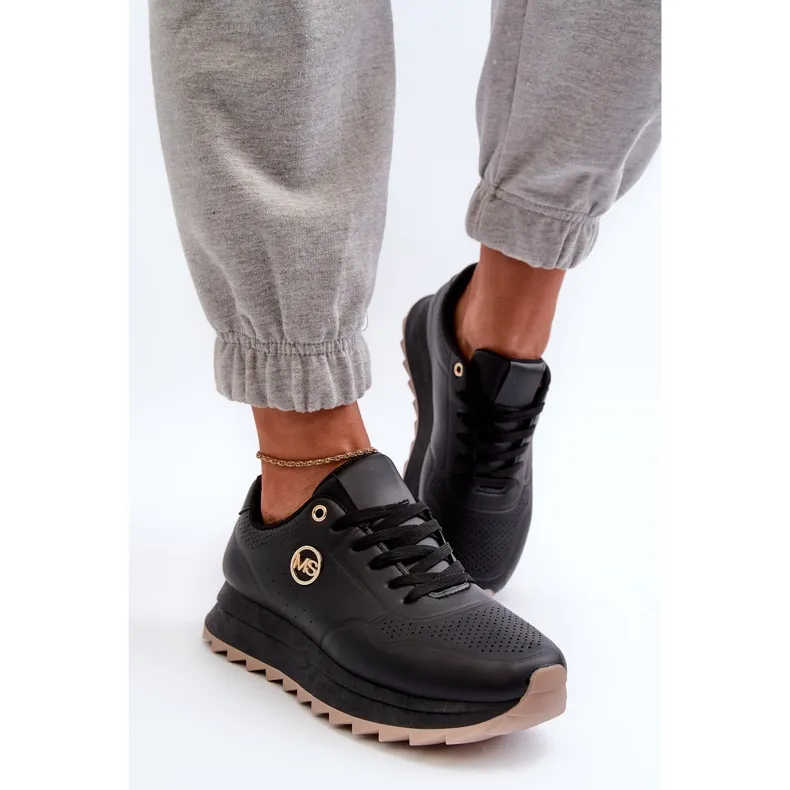 Women's Platform Sneakers Black Rottiana