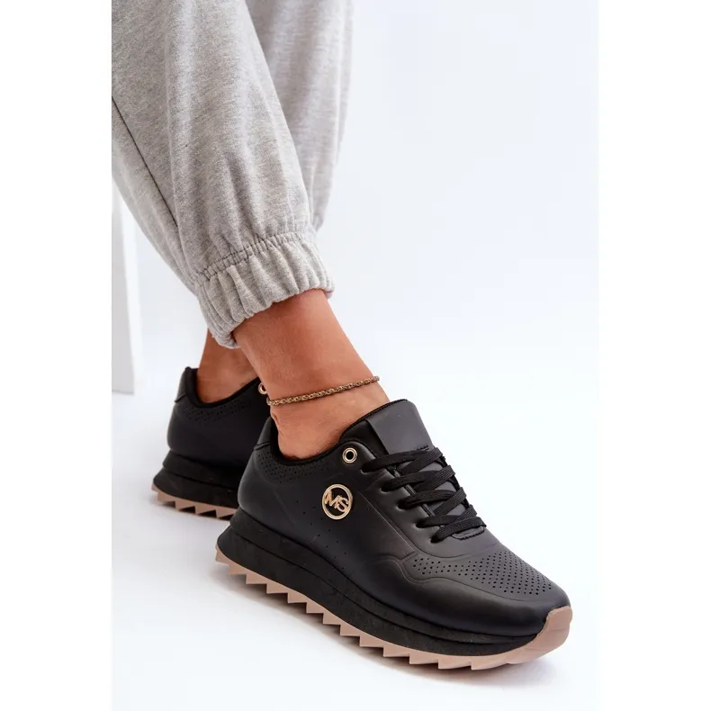 Women's Platform Sneakers Black Rottiana