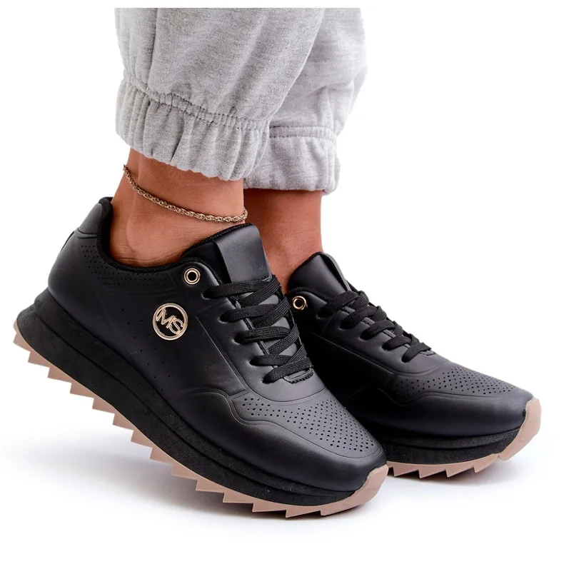 Women's Platform Sneakers Black Rottiana