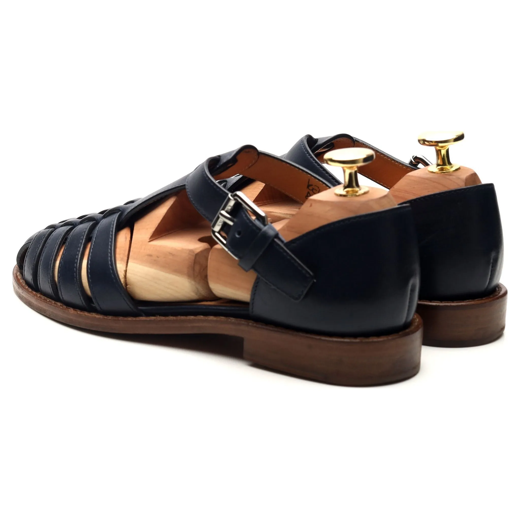 Women's 'Kelsey' Navy Blue Leather Sandals UK 2 EU 35