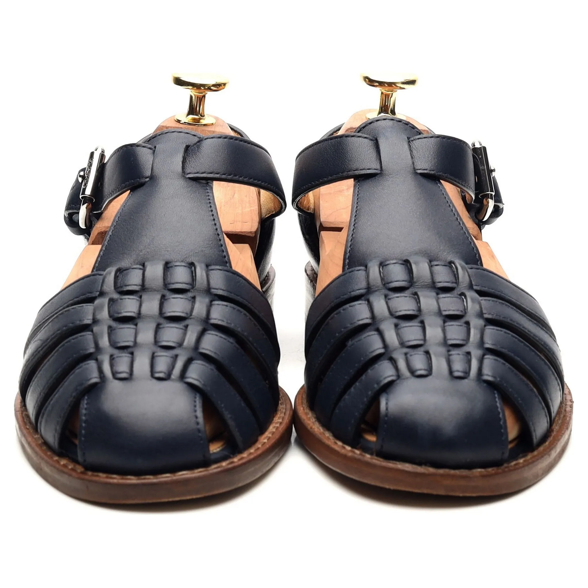 Women's 'Kelsey' Navy Blue Leather Sandals UK 2 EU 35