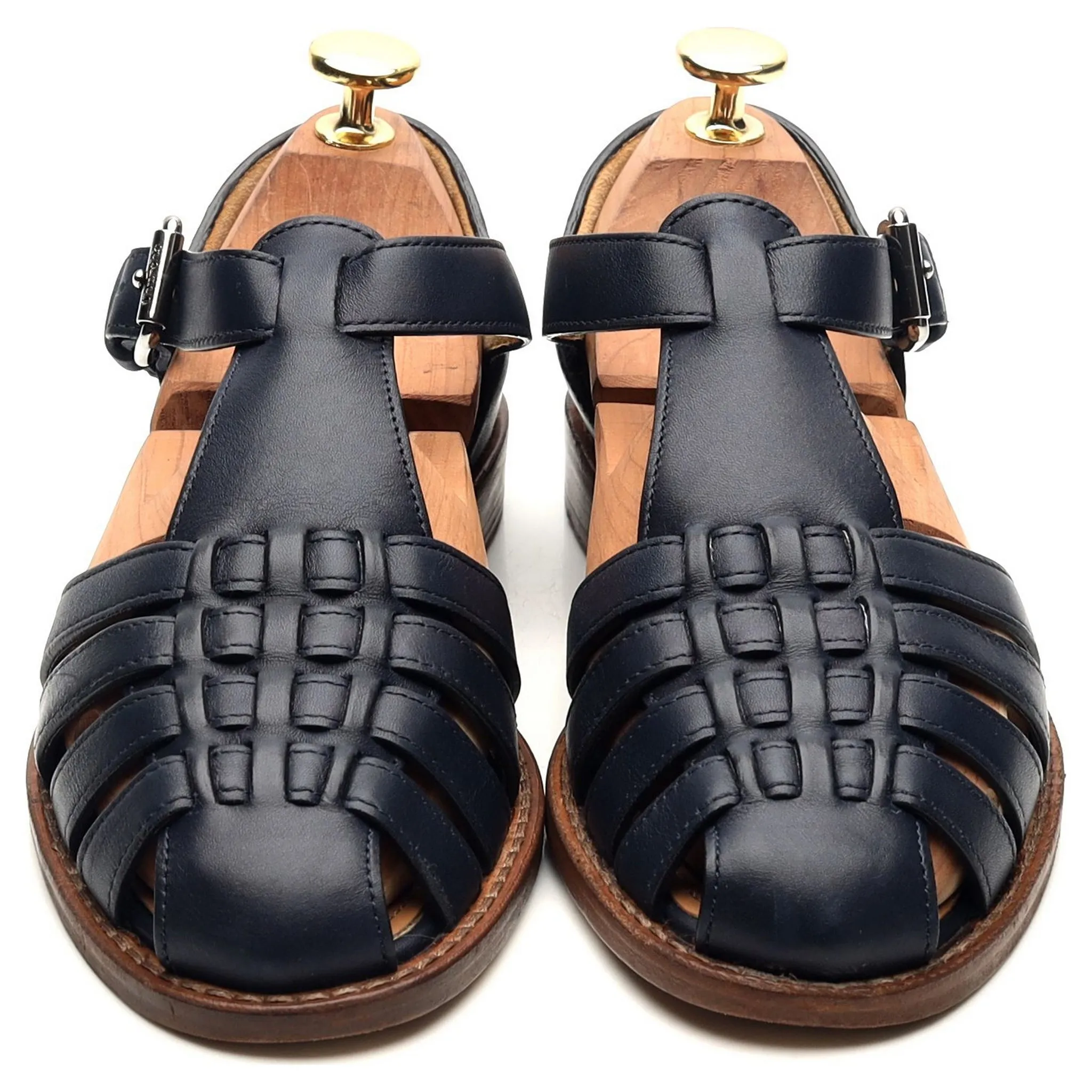 Women's 'Kelsey' Navy Blue Leather Sandals UK 2 EU 35