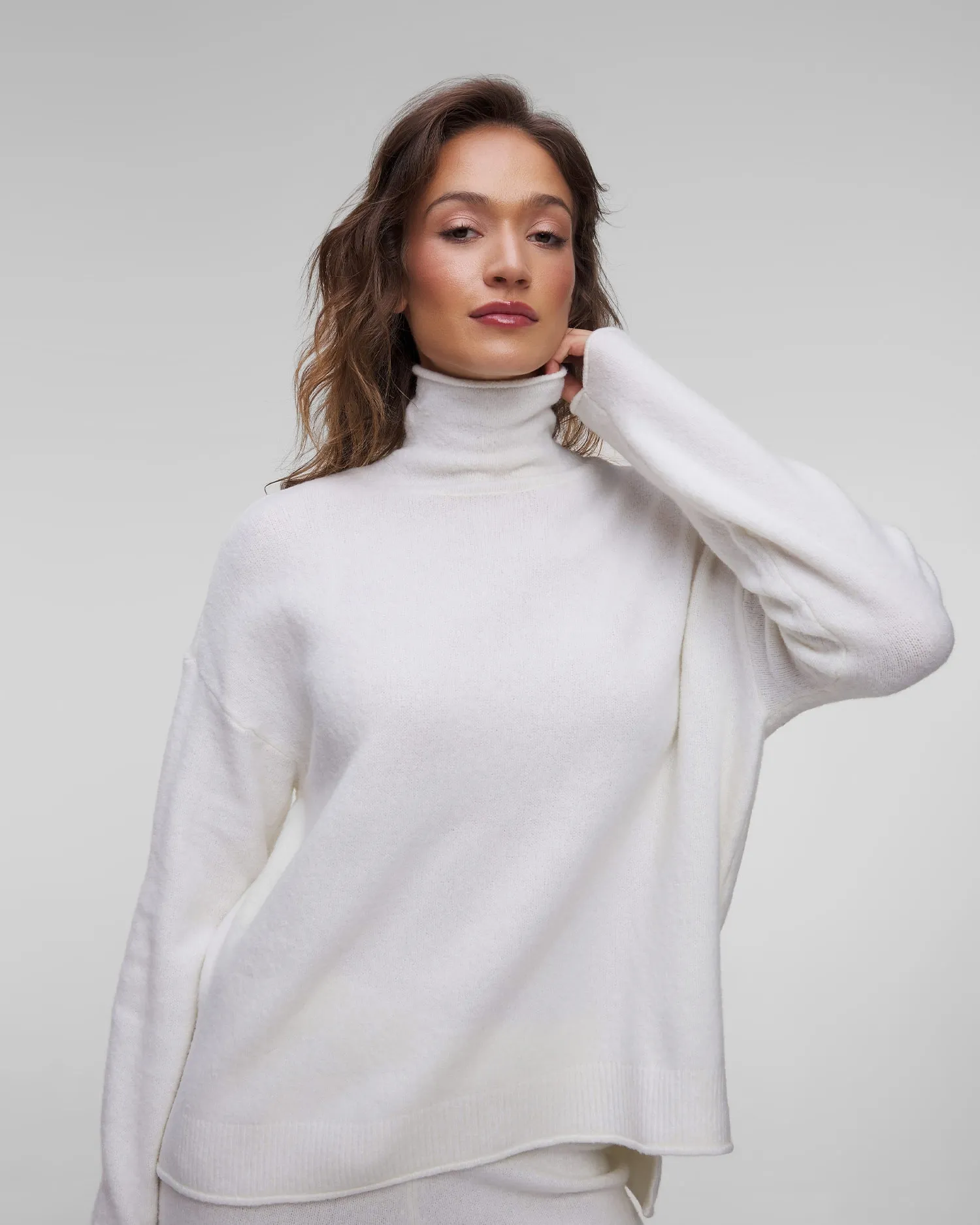 Women’s white turtleneck Deha D12211-18001