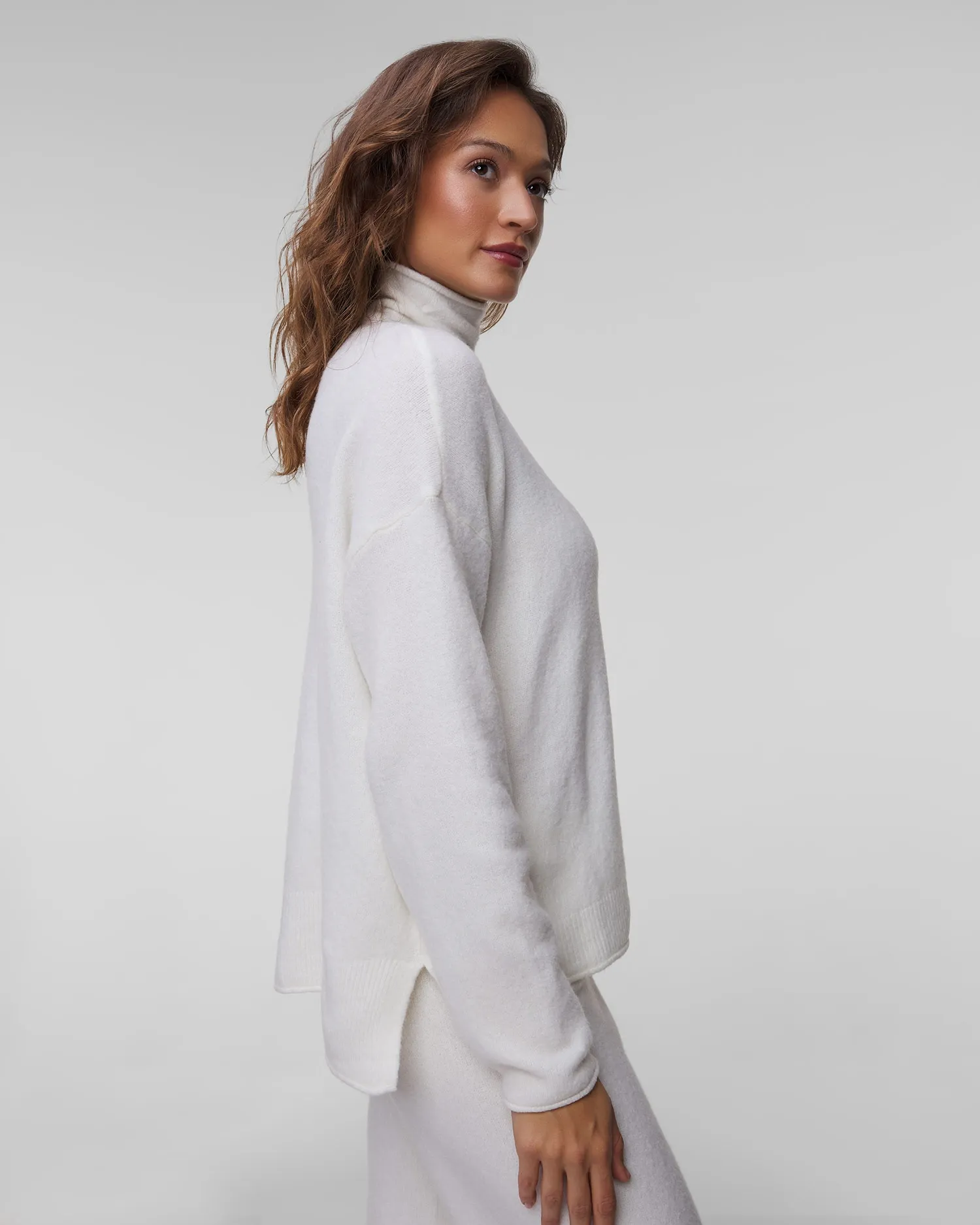 Women’s white turtleneck Deha D12211-18001