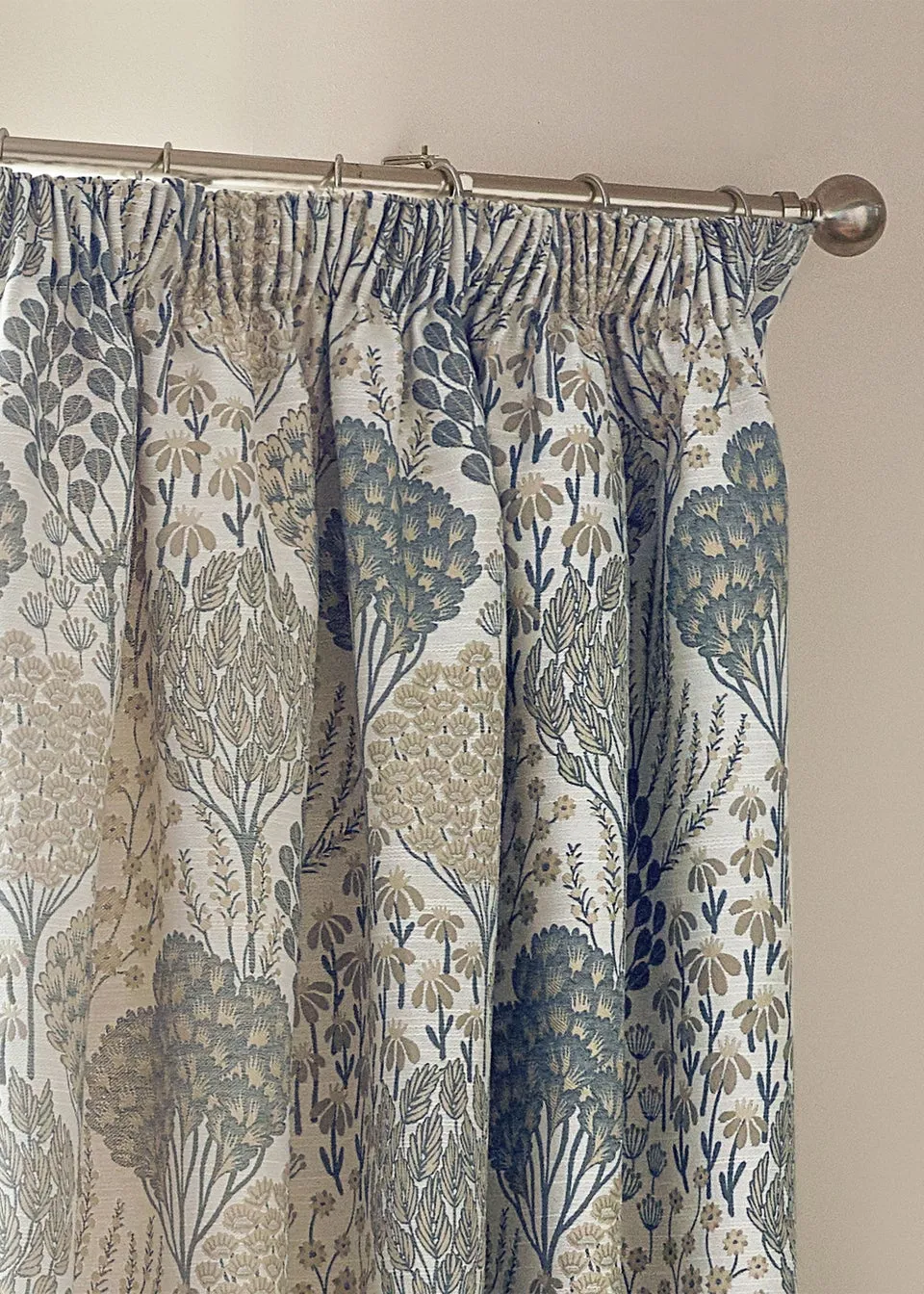 Wylder Nature Ophelia Floral Jacquard Pencil Pleat Curtains