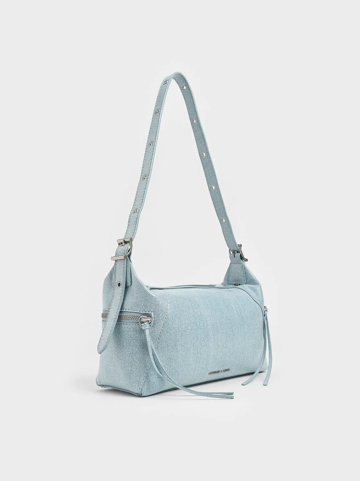 Xylia Denim Shoulder Bag - Denim Blue