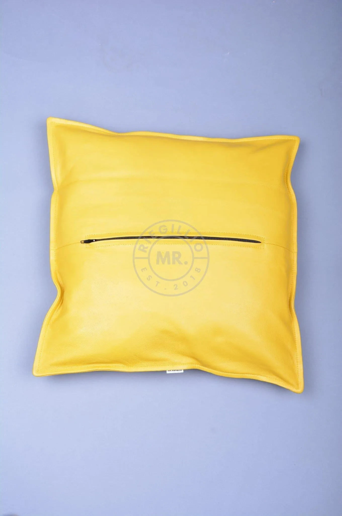 Yellow Leather Pillow