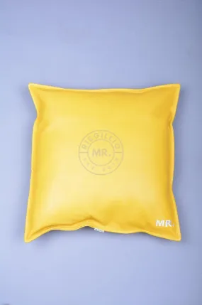 Yellow Leather Pillow