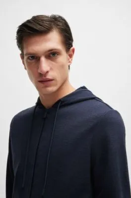 Zip-up regular-fit hoodie in performance fabric