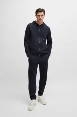 Zip-up regular-fit hoodie in performance fabric